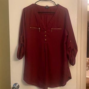 Rue 21 - half button shirt. Not real pockets. Size XL.